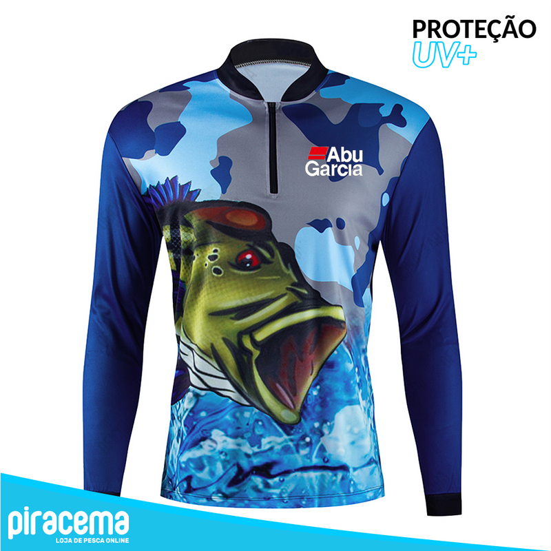 Camiseta AbuFish Piracema - Proteção UV - Camiseta Manga Longa para Pesca