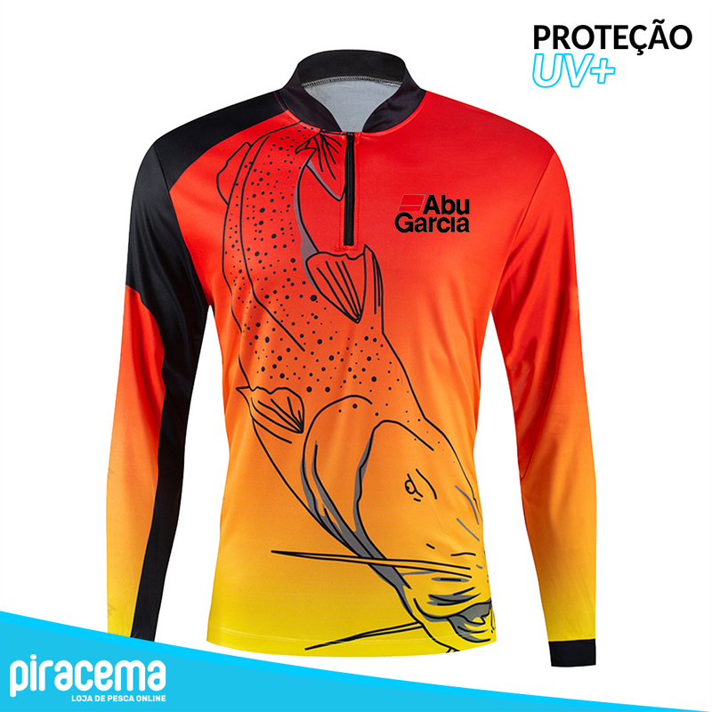 Camiseta AbuFish Piracema - Proteção UV - Camiseta Manga Longa para Pesca