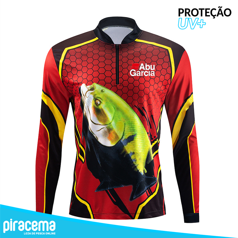 Camiseta AbuFish Piracema - Proteção UV - Camiseta Manga Longa para Pesca