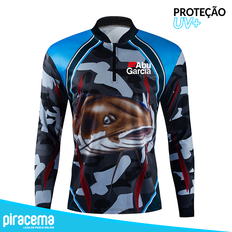 Camiseta AbuFish Piracema - Proteção UV - Camiseta Manga Longa para Pesca