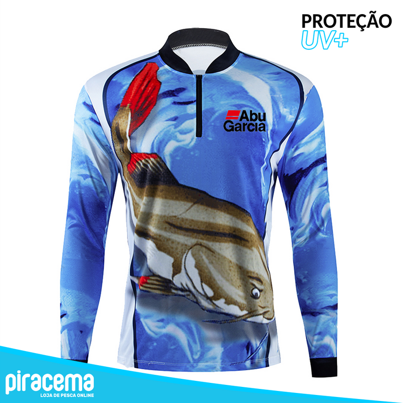 Camiseta AbuFish Piracema - Proteção UV - Camiseta Manga Longa para Pesca