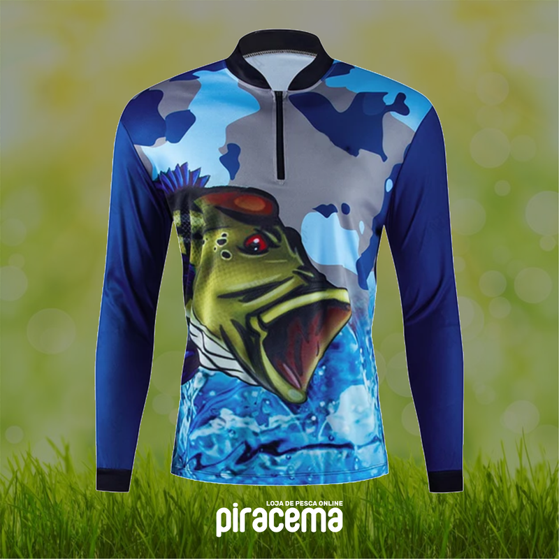 Camiseta AbuFish Piracema - Proteção UV - Camiseta Manga Longa para Pesca