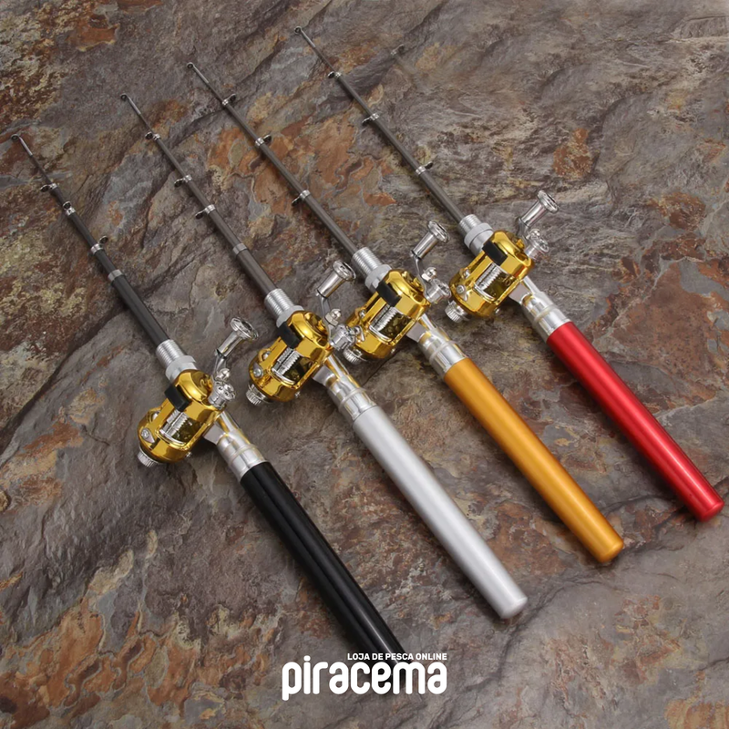 Mini Vara de Pesca Piracema + Carretilha Portátil [COMPRE 1 LEVE 2]