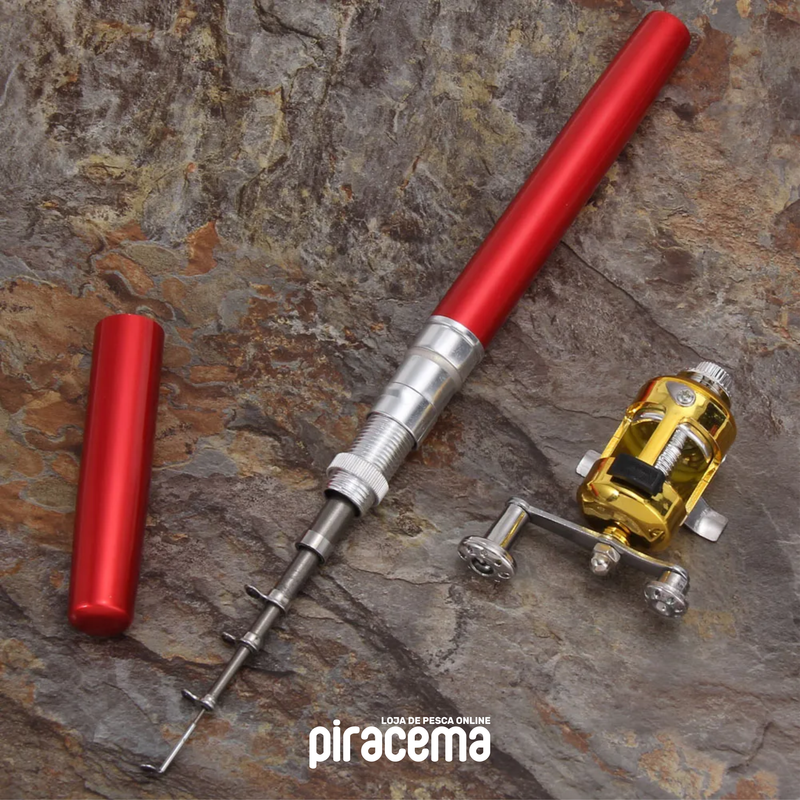 Mini Vara de Pesca Piracema + Carretilha Portátil [COMPRE 1 LEVE 2]